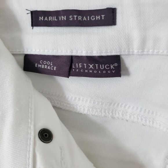 NYDJ Marilyn Straight Crop Lift Tuck Jeans in Cool Embrace - Optic White Size 6 - Picture 6 of 9